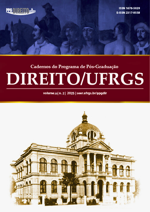 					Visualizar v. 20 n. 2 (2025): Cadernos do Programa de Pós-Graduação em Direito da UFRGS
				