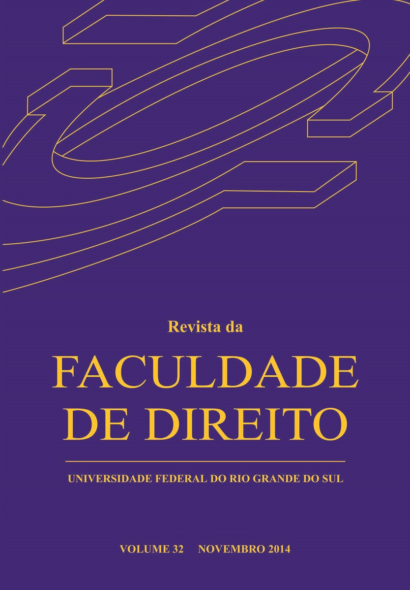 					Visualizar n. 32 (2014): Revista da Faculdade de Direito da UFRGS
				