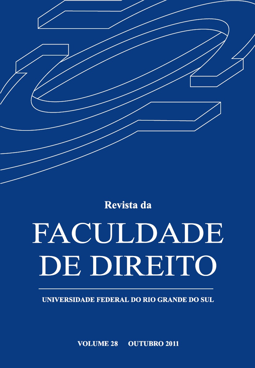 					Visualizar n. 28 (2011): Revista da Faculdade de Direito da UFRGS
				