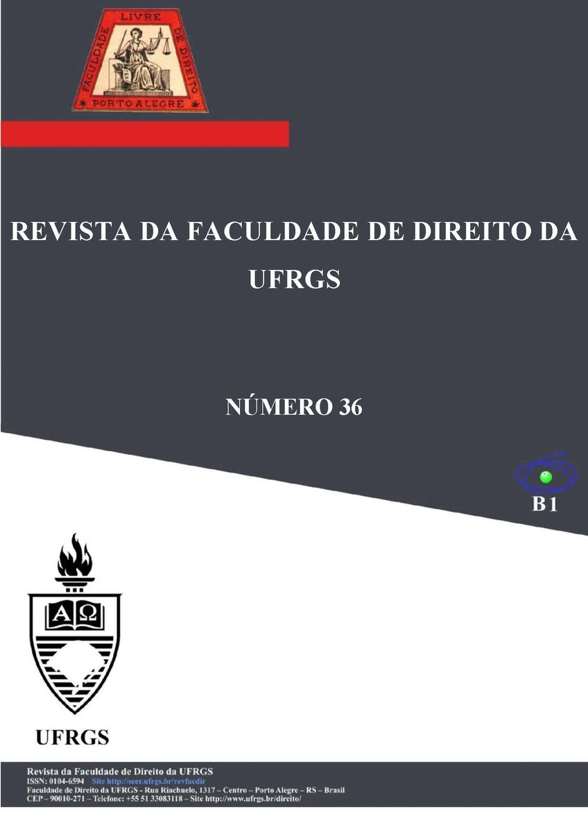 					Visualizar n. 36 (2017): Revista da Faculdade de Direito da UFRGS
				