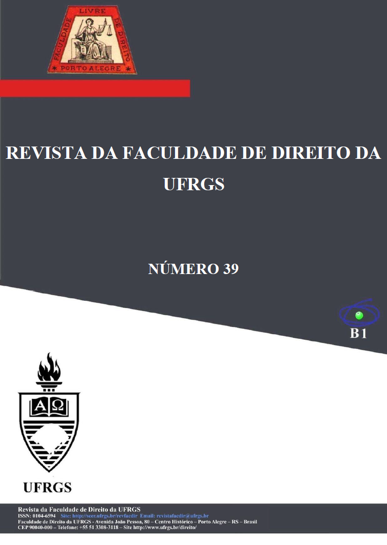 					Visualizar n. 39 (2018): Revista da Faculdade de Direito da UFRGS
				